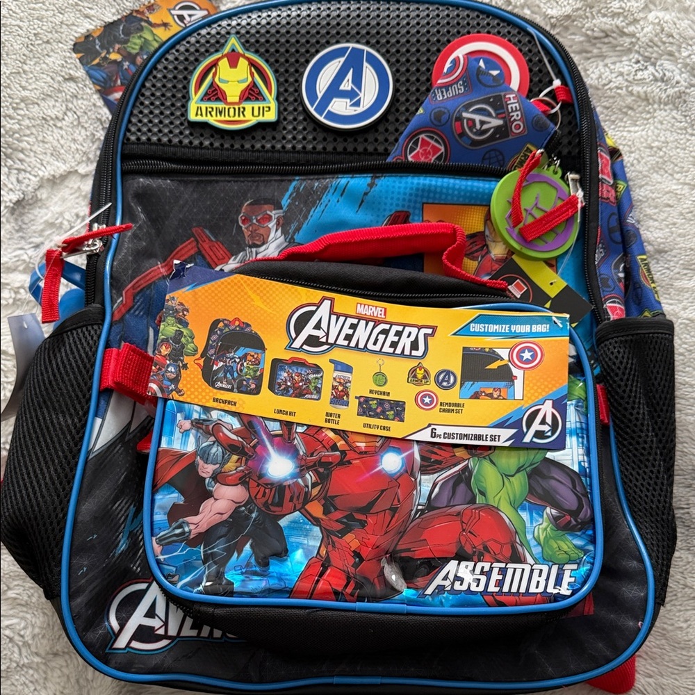 Marvel Avengers Action Figure Playset - Black, Red, Blue